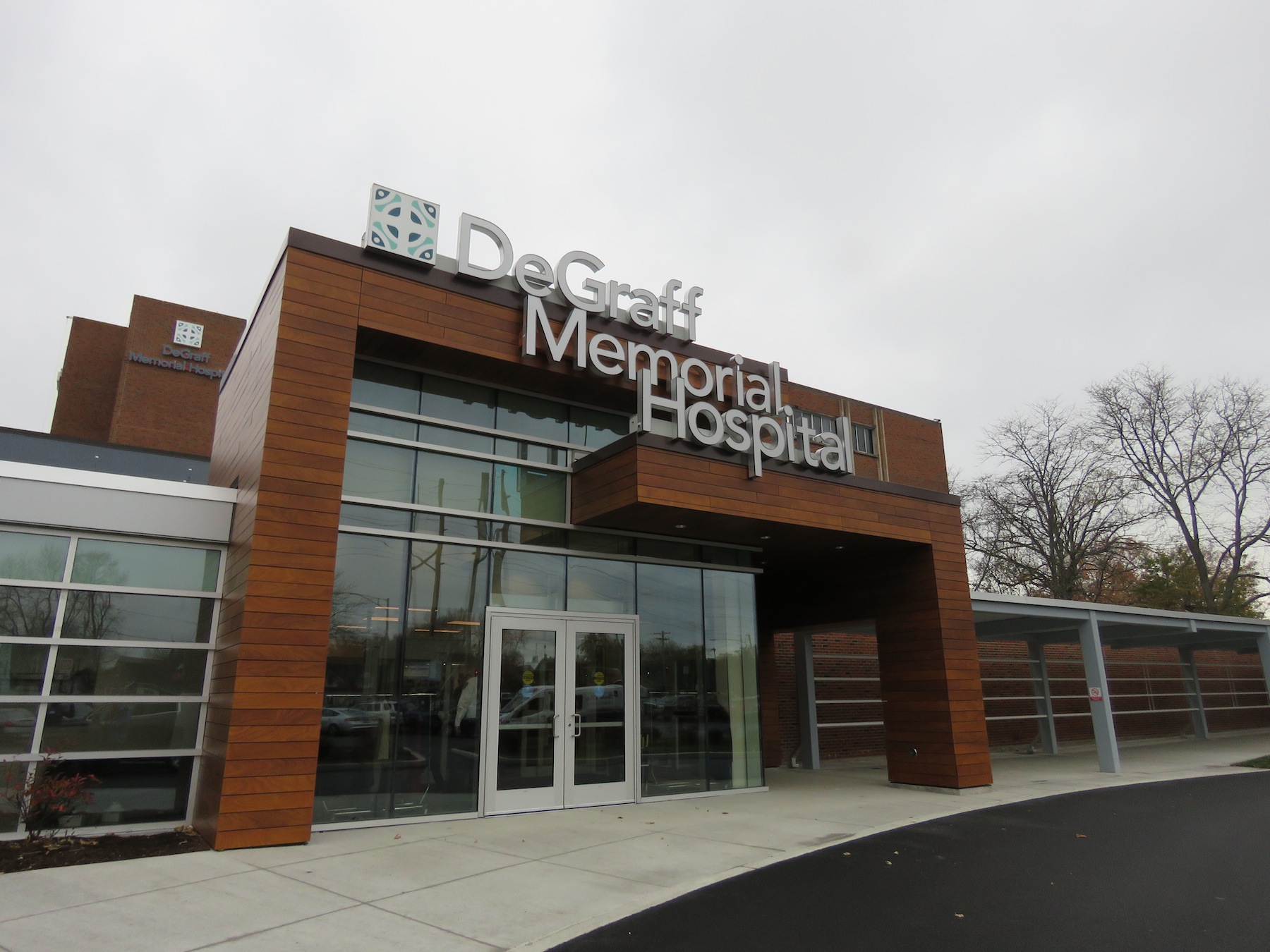 The entrance to the new emergency department at DeGraff Memorial Hospital. (Photos by David Yarger)